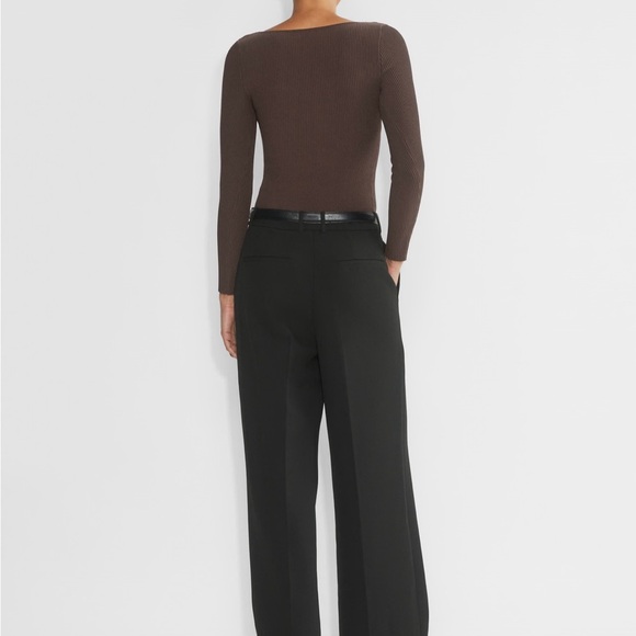 Aritzia Babaton Sculpt Knit Sweetheart Longsleeve - Rich Mocha Brown - Picture 6 of 7